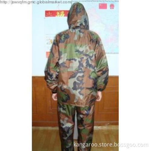 camouflage raincoat